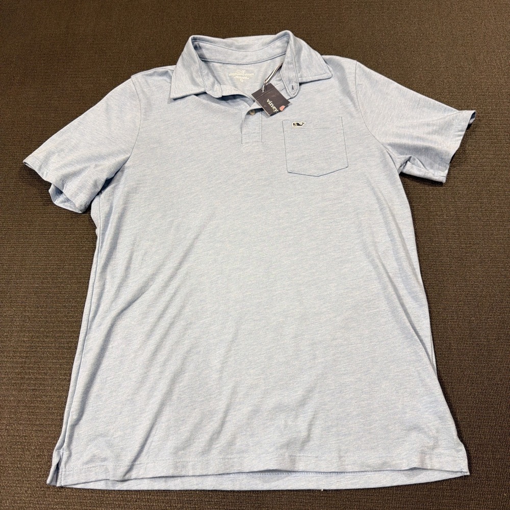 Vineyard Vines Boys Island Polo Coastline Size Large NWT Golf